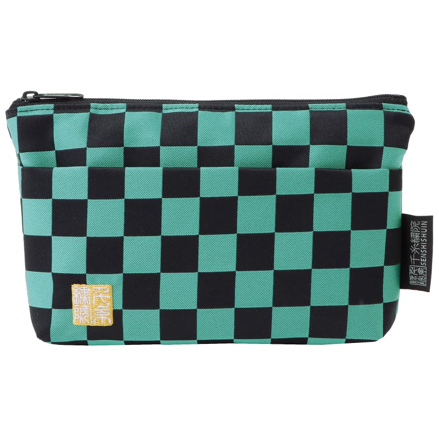 

Senshishuin Nishijin Brocade Pouch Green Checkered Pattern (Lined) (Small) зелёный
