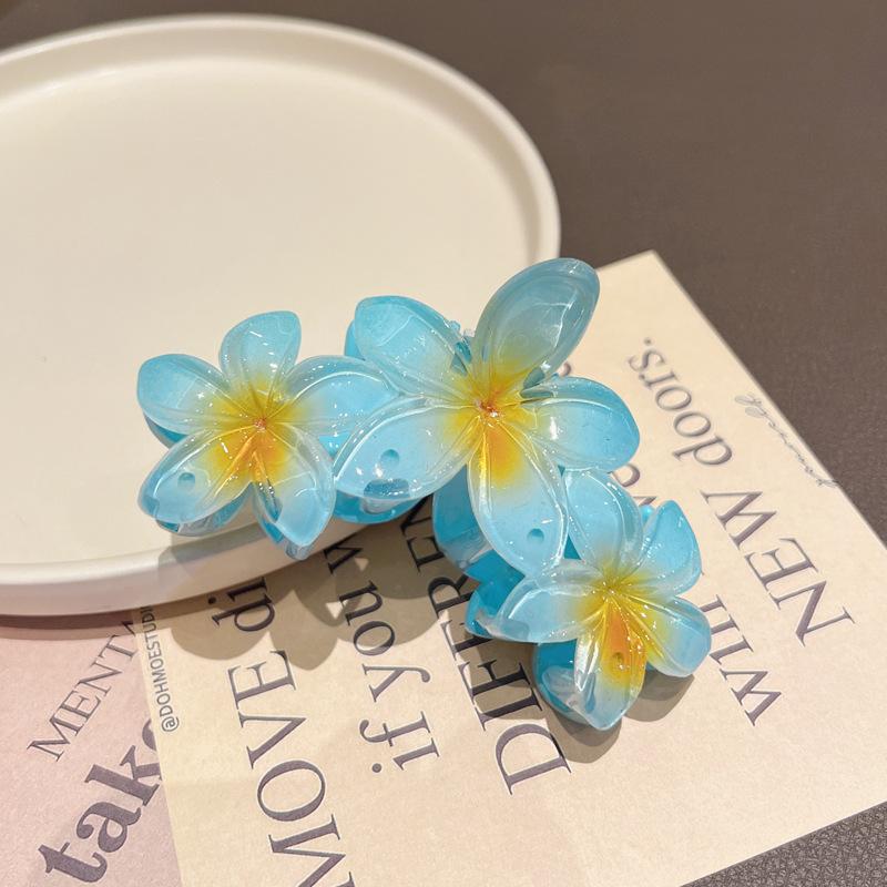 

Модные заколки для волос с градиентом в виде яйца и цветка, заколки для волос для женщин и девочек, милые акриловые заколки для волос, летние пляжные гавайские головные уборы, аксессуары для волос