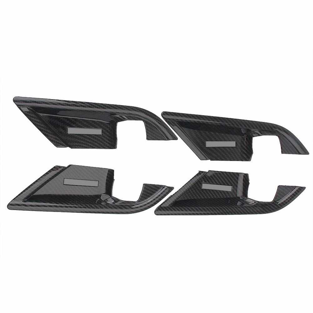 

4Pcs Car Interior Door Handle Cover Trim Decorative with Logo For Toyota Camry 2018 Carbon Fiber ABS Car Styling Accessories