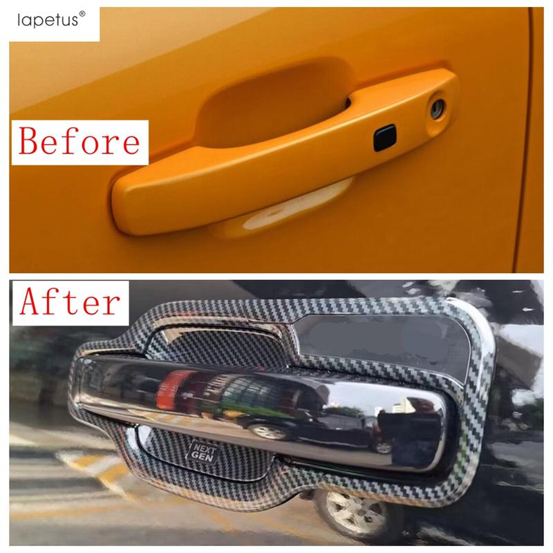 Door Handle Bowl / Rearview Mirror Shell Decoration Cover Trim For Ford Ranger  2024 2025 Carbon Fiber Exterior Accessories