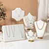 Green Jewelry Display Stand Velvet Necklace Shelf New Necklace Organizer Jewelry Shop Window