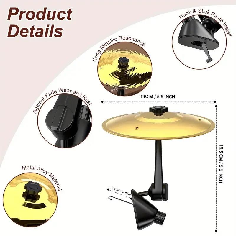 Hand-cranked Metal Bell Finger Sand Ball Finger Rattle Car Vent Cymbal Car Air Conditioning Vent Cymbal Drum