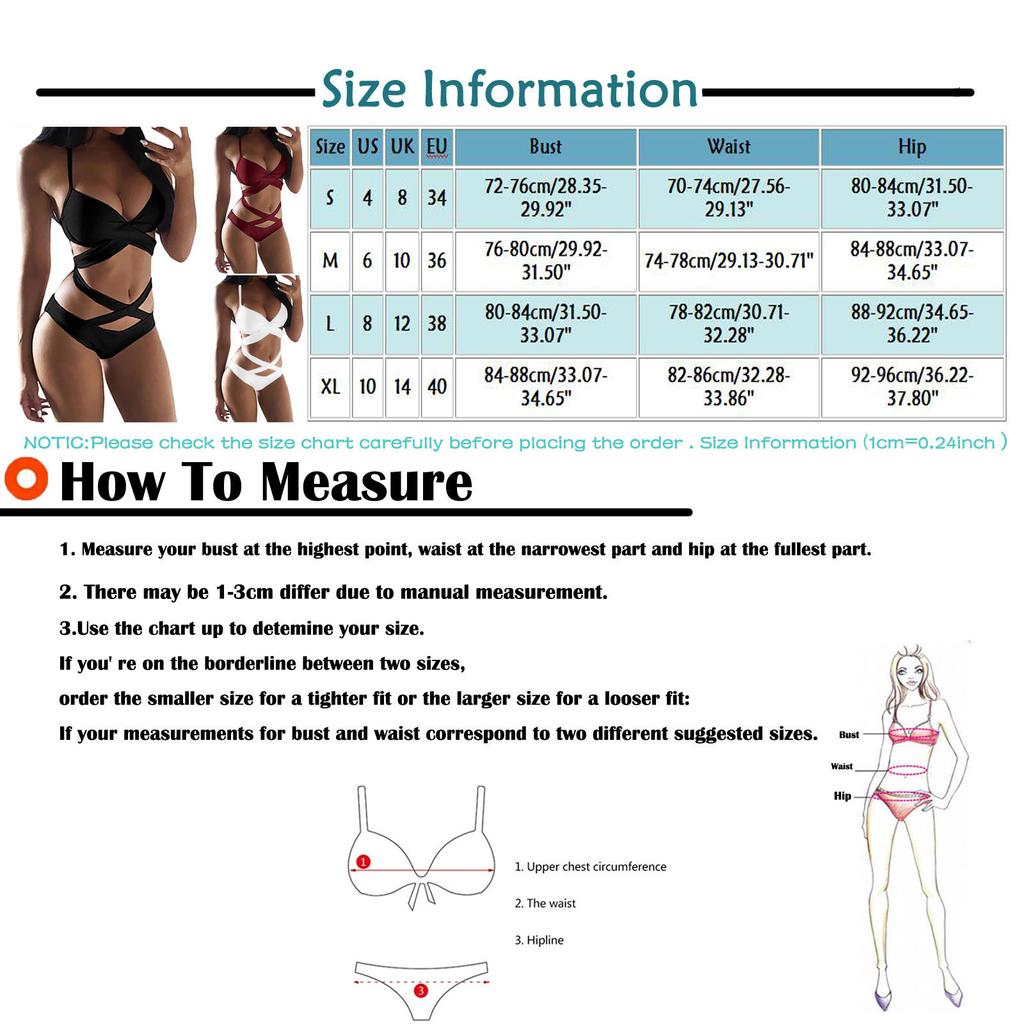 Women Two Piece Swimsuit Crisscross Strap Bikini Set High Waist Bottoms Adjustable Tie Back Swimwear