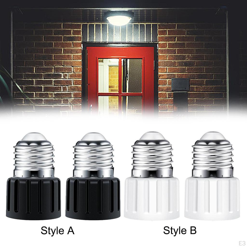 2 Pack E26 Socket Adapter for Light Bulbs, Easy Installation, Heat Resistant Lamp Holder