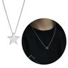Fashion Chain Necklace Stylish Star Pendant Necklace Titanium Steel Material Star Neck Jewelry for Wedding Party Daily