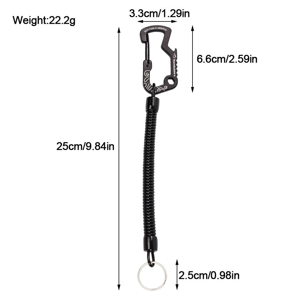 1/2/5pcs Anti-lost Outdoor Retractable Spring Elastic Rope Fishing Lanyards  for Camping Hiking