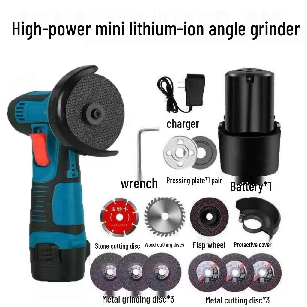 High-Power Multifunctional Mini Angle Grinder and Polisher with Lithium Battery