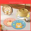 Cartoon Silica Diatomite Coaster Set With Nonslip Heat Insulation For Coffee Tea Drinkers