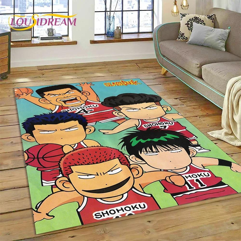 Cartoon Slam Dunk Basketball Anime Carpet Rug for Bedroom Living Room Home Sofa Decoration,Children Game Large Decor Floor Mat