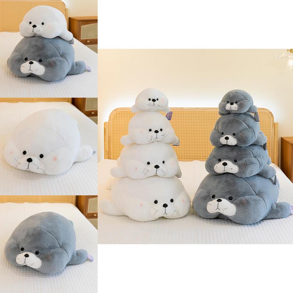 Adorable Plush Seal Doll Soft Cartoon Stuffed Animal Pillow For Cozy Office Naps