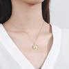 Vintage Geometric Portrait Coin Pendant Necklace Women Fashion Choker Chain Jewelry Elegant Round Medal Collarbone Accessory