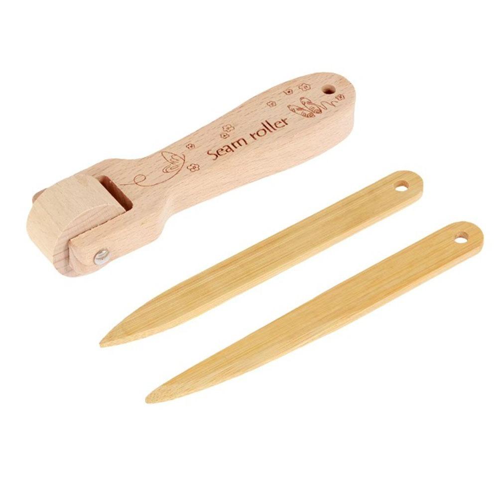 Hardwood Wood Tailors Clapper Professional DIY Press Quilting Tool Smooth Handheld Wooden Seam Roller Sewing Wallpaper