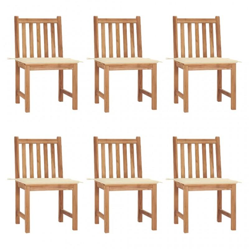 Day and Night - Day and Night Garden Chairs 6 Units with Solid Teak Wood Cushions