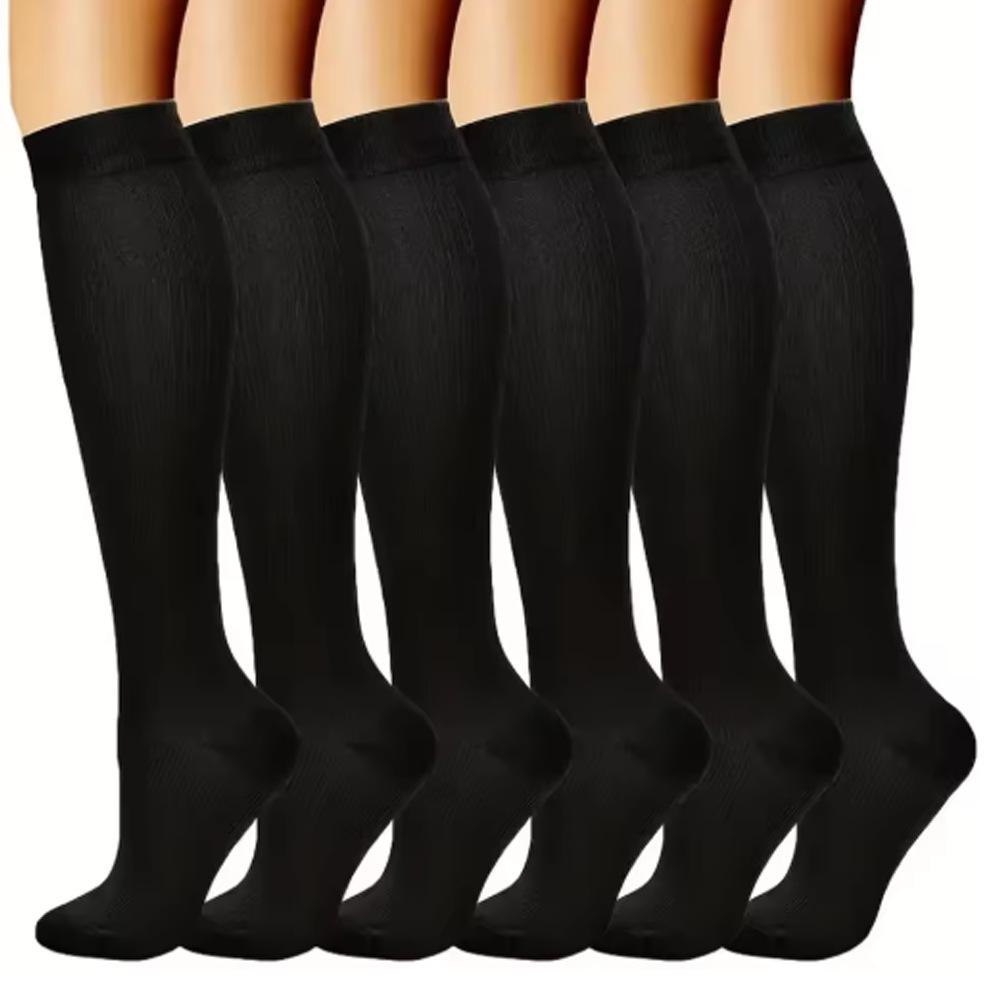 Unisex 6 Paar Kompressionssocken-Set zum Laufen & Radfahren
