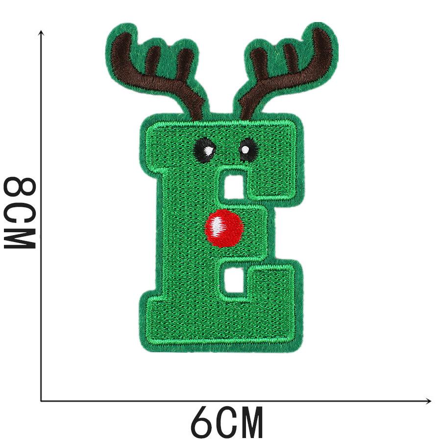 New Christmas Letter Embroidery Cloth Sticker Christmas Tree Towel Embroidery Patch Sticker Snowman Snowflake Computer Embroidery Chapter Boy