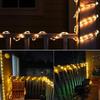 Solar Rope Lights Solar LED Light Path Deck Outdoor Garden Solar String Lights Waterproof Outdoor Lighting Strips 8 Light Modes