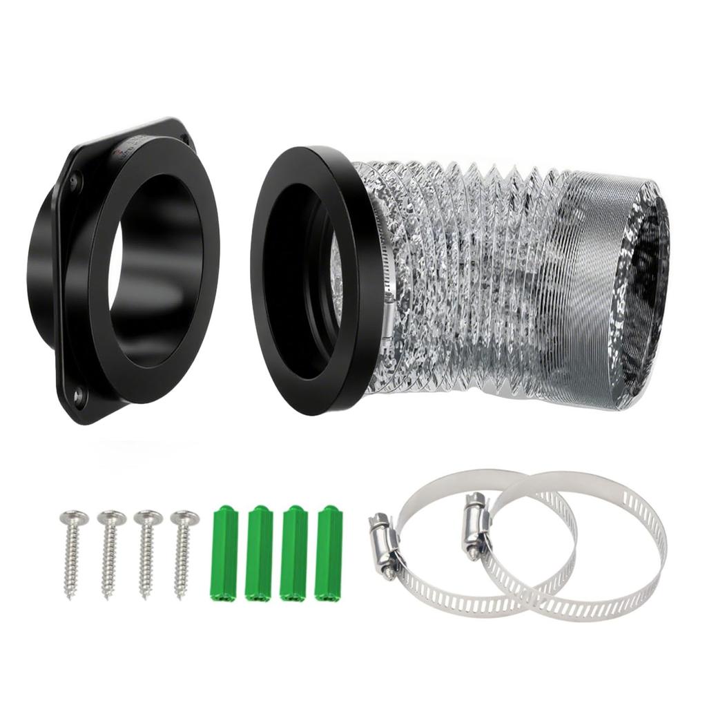 Kit Cuplaj Magnetic pentru Gura de Ventilație a Uscătorului Furtun din Folie de Aluminiu Clemă din Oțel Inoxidabil Conector Etanș pentru Gura de Ventilație a Uscătorului