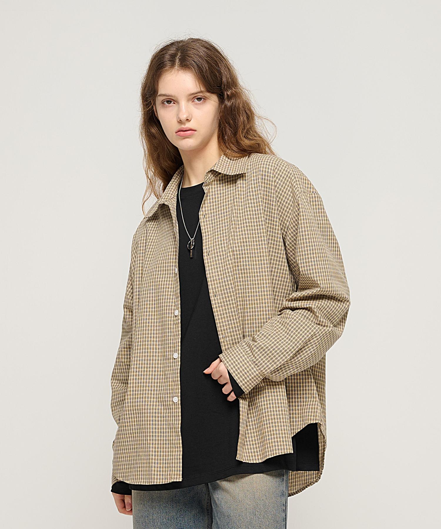 Cargo Bros For Woman Wrinkle-Free Simple Check Shirt (Beige) Free