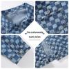 2026 Men's Plaid Denim Jacket: Loose Fit Korean Style Youth Top, Long Sleeve Autumn Outerwear.