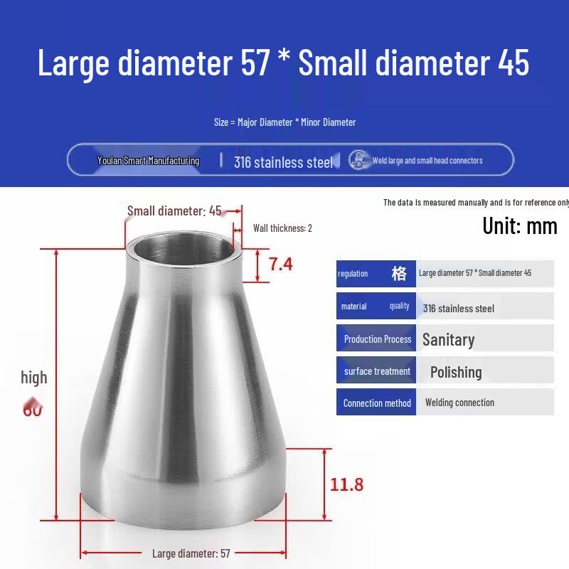 316 Stainless Steel Sanitary Welded Reducer