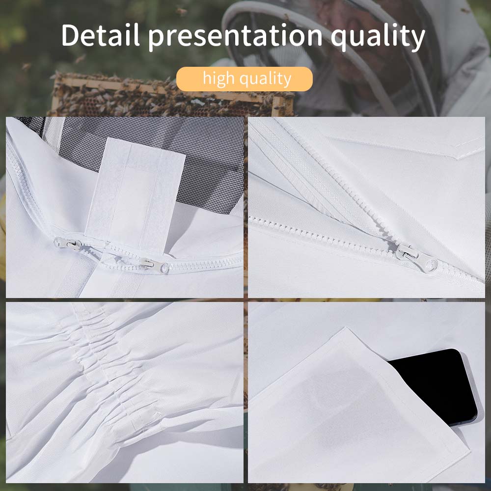Professional Full Body Beekeeping Clothing Beekeepers Bee Protective Suit Apiarian All Body Equipment 3 Size With Veil Hat Glove