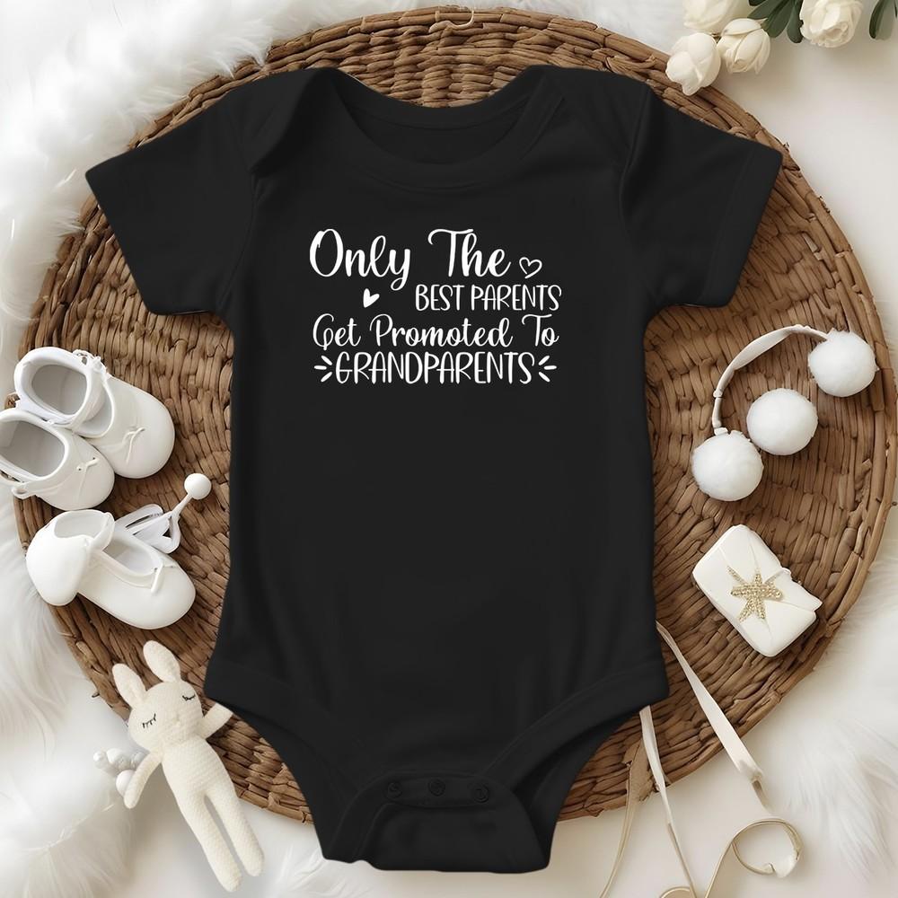 

Get Promoted To Grandparents Funny Family Grandparent Announcement Baby Bodysuit M