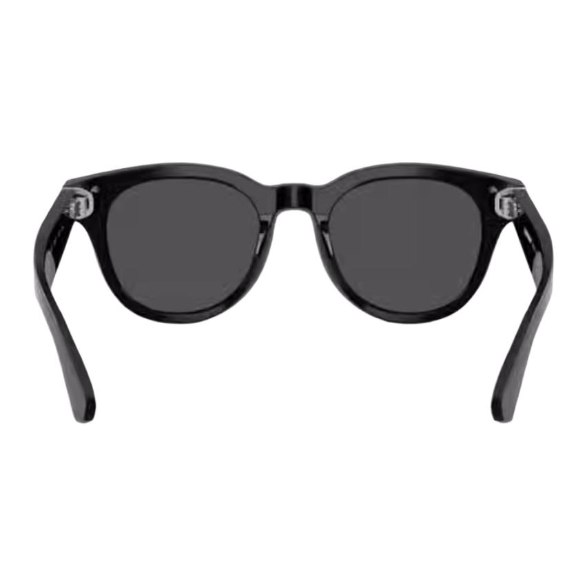 Burberry Logo Detail Plate Frame Round Sunglasses Men's Black