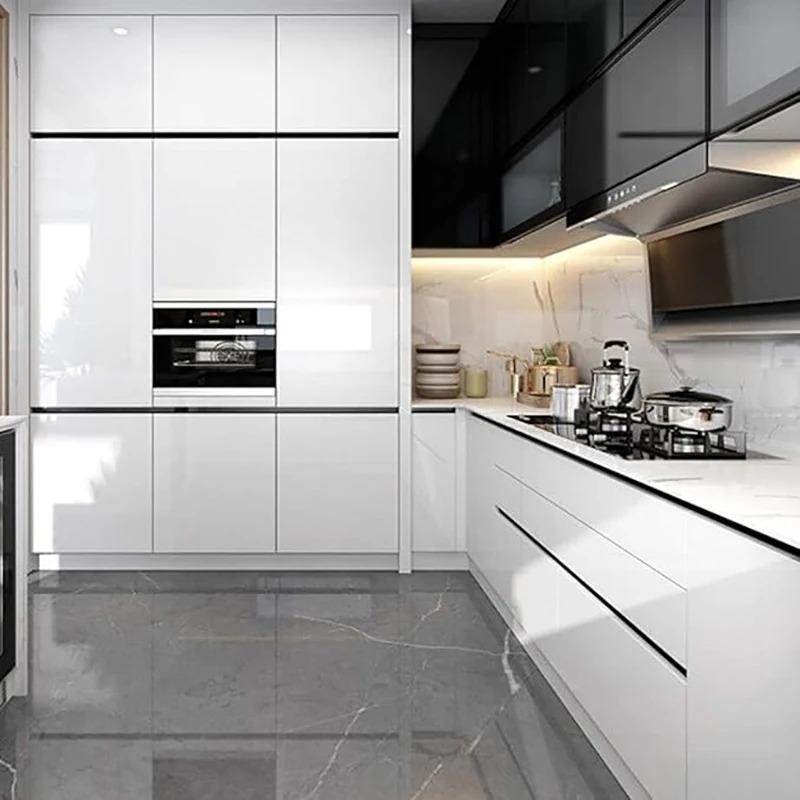 55cm Kitchen Cabinets Wallpaper Easy To Clean Adhesive Wall Wallpaper Cooking Bench Peel Off Adhesive Tape Sticker Self-adhesive