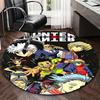 1pc Hunter X Hunter Anime Cartoon Design Round Carpet  Office Chair Mat, NonSlip Rug for Home Decor, Living Room, Bedroom, Game Room