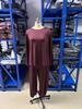 Spring 2026 Women's Solid Color Loose Long Sleeve Top & Wide Leg Pants Suit