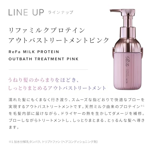 ReFa MILK PROTEIN SHAMPOO & TREATMENT SET (Pink)