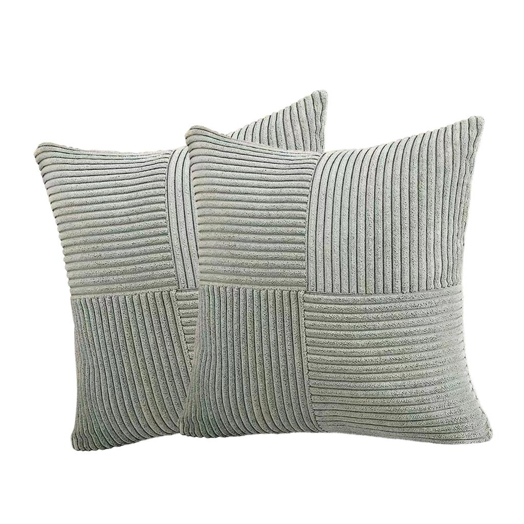 Corduroy Throw Cover - Color Design for Living Room Sofa Cushion