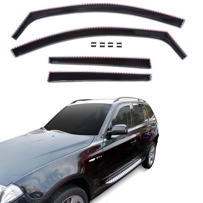Déflecteurs d'air - BMW X3 E83 (2003-2010) - Aérodynamique - Teinté noir - Montage facile