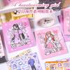 20Sheets/pack Kawaii Cartoon Girl Change Outfit Stickers Aesthetic Decorative Adhesive Diy Book Junk Journal Supplies
