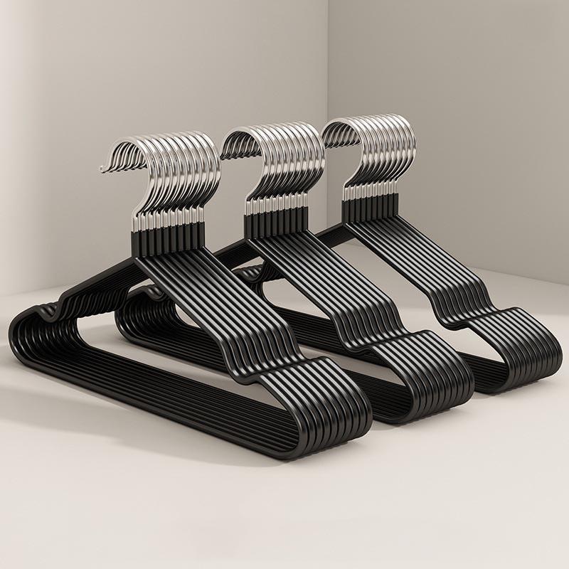 10pcs Hangers for Clothes Metal Non-slip Hanger Anti-slip Clothes Coat Racks Adult Hanger Space-saving Wardrobe Organization