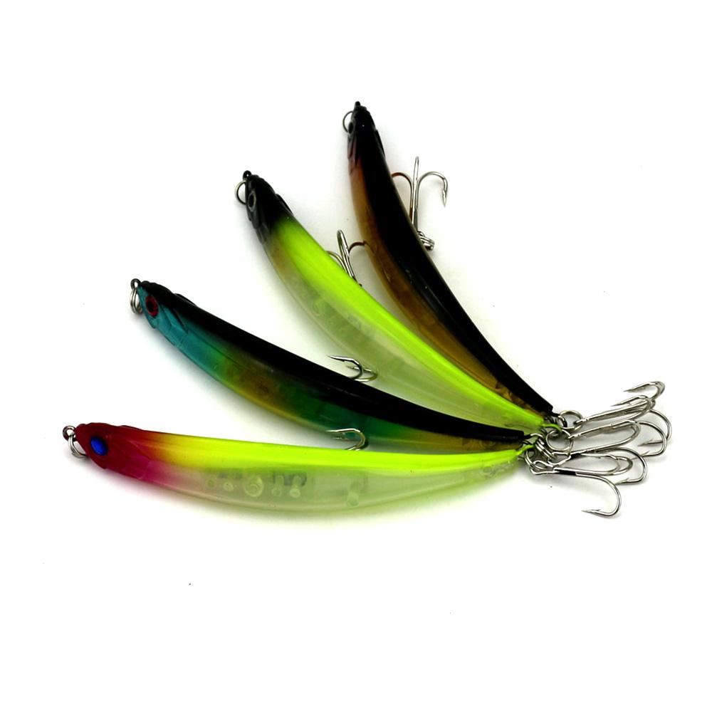 11.5cm Minnow Bait Artificial Sea Fishing Baits 4pcs Various Color