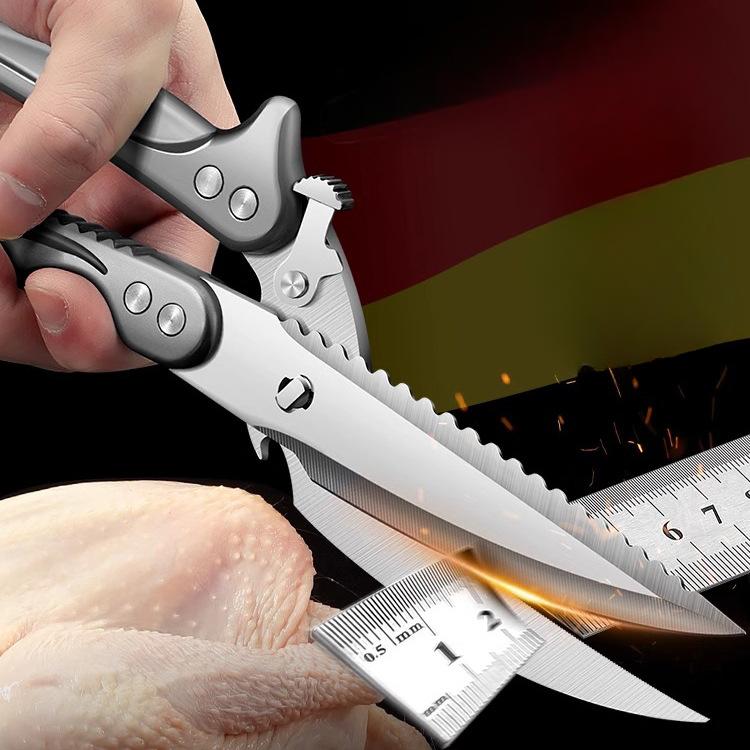 1PC Strong Split Chicken Bone Scissors, Household Stainless Steel Scissors for Chicken, Duck and Goose Bones, Multi-functional Kitchen Scissors
