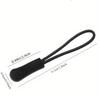 100pc Zipper Puller Black Extension Cord Tag Replacement Clip Broken Buckle Fixer Zip Cord Tab Travel Bag Suitcase Tent Backpack