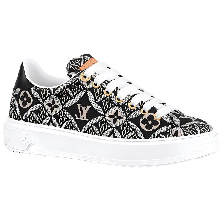 Louis Vuitton Out Sneakers 'Black White Monogram With Brown' Women's 1A9FNL
