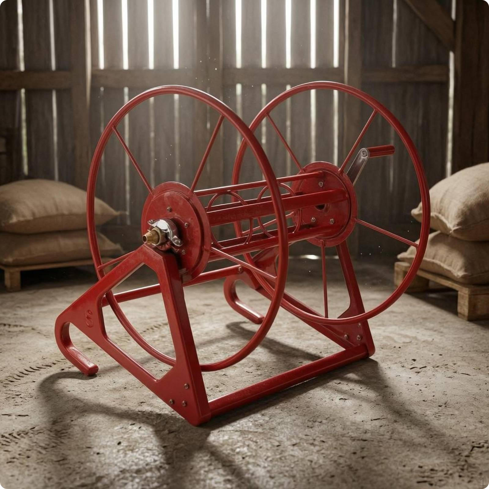Metal Hose Reel Triangular Base Hand