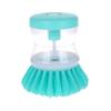Hydraulic Pot Washing Brush: Press-Type Sponge Brush with Automatic Liquid Dispensing, Ideal for Non-Stick and Kitchen Use.