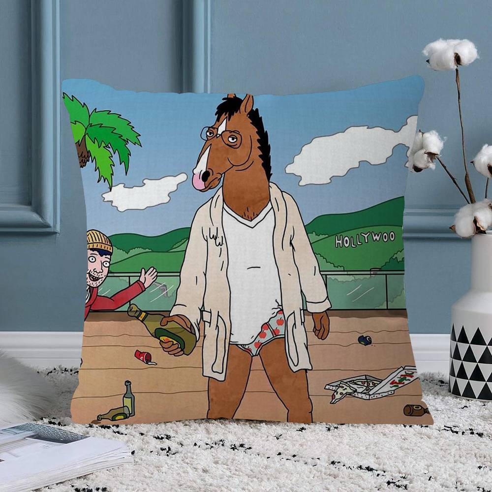 

Funny Anime BBoJack HHorsemans Personalized picture text home decorative pillows Household Gifts xcm 30x30 cm