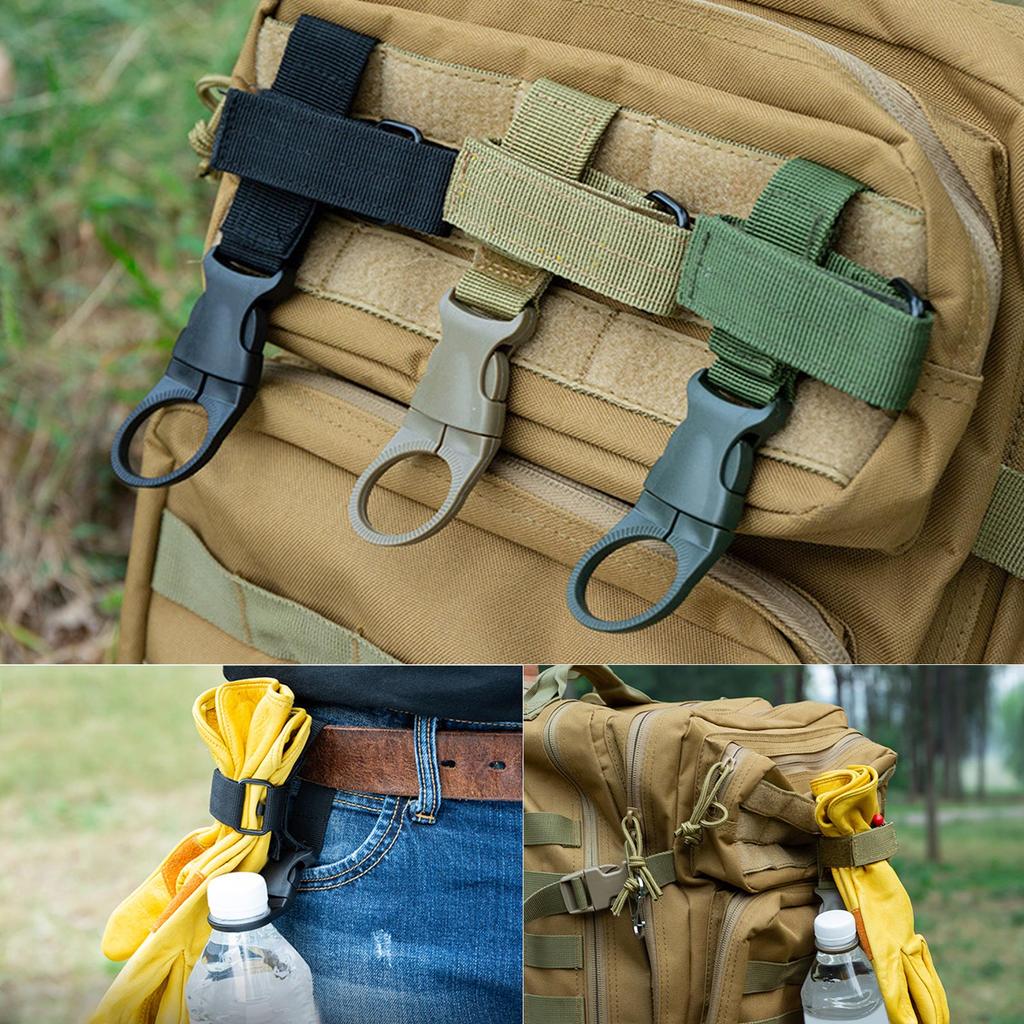 Hanging Bottle Buckle Clip Water Bottle Holder Keychain Belt Webbing Strap for Backpack Belt Outdoor Camping Traveling