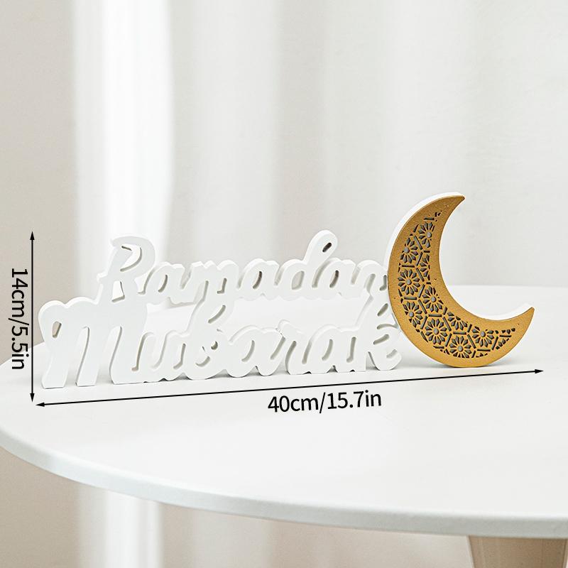 Acrylic Ramadan Ornament Eid Mubarak Moon Star Castle Shape Crafts Islamic Muslim Diy Decoration Supplies Party Gift