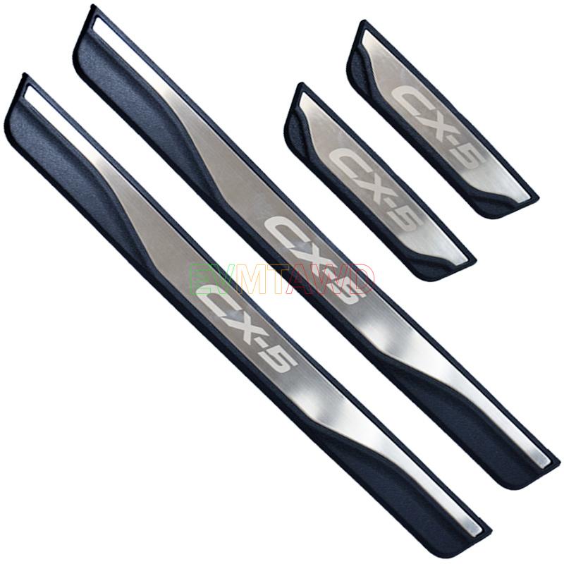 

Для Mazda 6 3 CX-5 аксессуар 2014 2015 2016 2017 2018 нержавеющая накладка на порог автомобиля, защита для педали Silver CX5 Letter