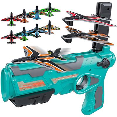 Catapult Airplane Toy, One-Click Ejection Model Foam Airplane Shooting Game, Glider Airplane Launcher Outdoor Toys for Kids Birthday Party
