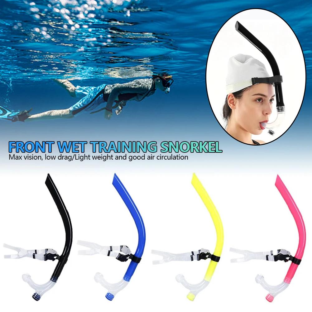 High Quality Professional Dry Top Snorkel - Silicone Adjustable Breathing Tube for Swimming Snorkeling Diving Training For Adult
