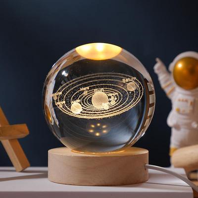 Luminous Starry Sky Crystal Ball Night Light - Creative Glass Ball Gift for Teacher's Day or Birthday Decoration.