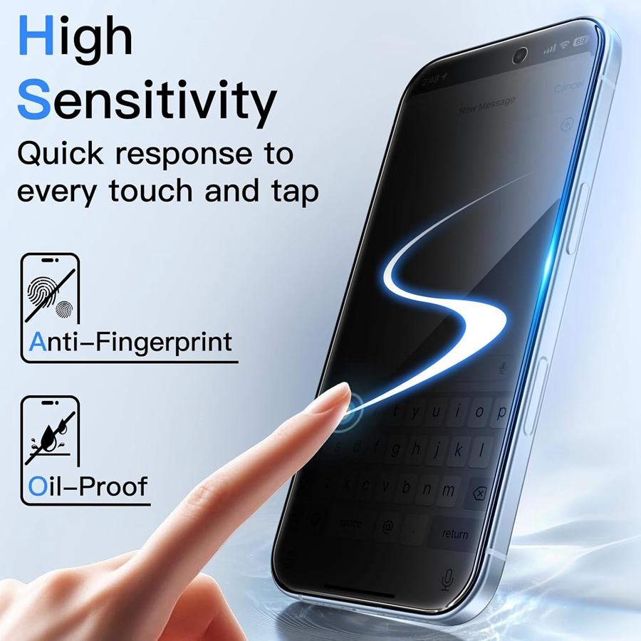 4IN1 [2+2] Privacy Anti-Spy Tempered Glass for iphone 17/ 17 Air/ 17 Pro/ 17 Pro Max Screen Protector + Rear Tempered Glass Lens Camera Protector