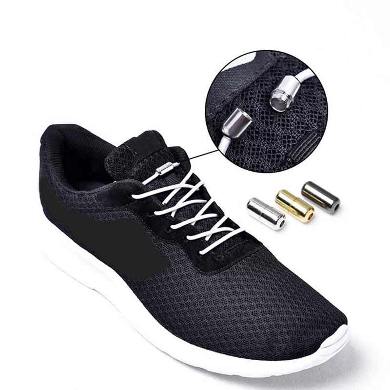 Lacci Elastici Rotondi Senza Nodo per Scarpe da Ginnastica Bambini Adulti Lacci Elastici in Gomma con Chiusura Taglia Unica per Tutte le Scarpe